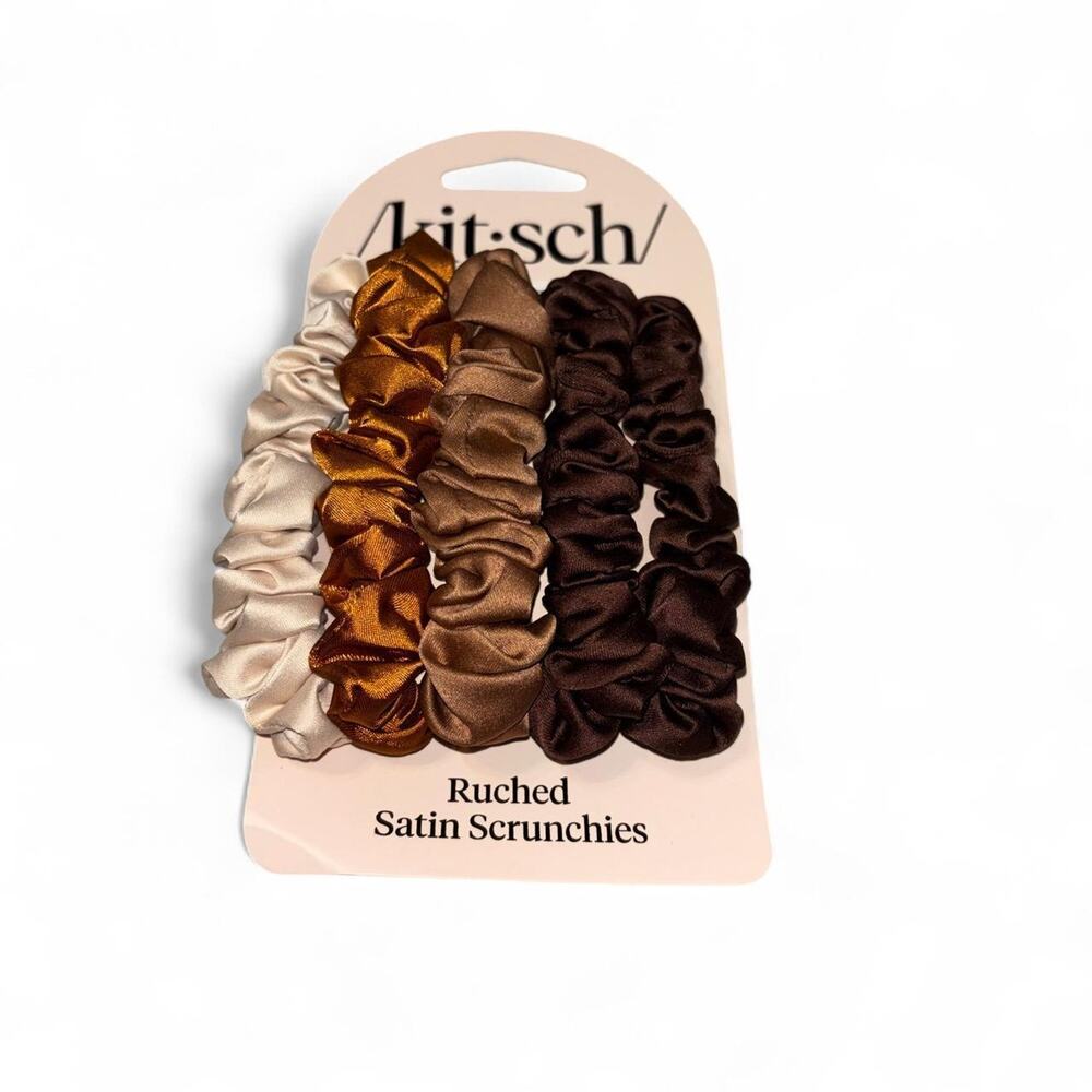 Kitsch ruched satin scrunchies